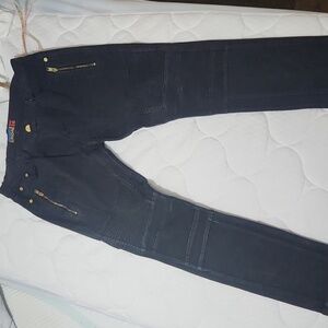 Black Demolition slimfit biker jeans size36